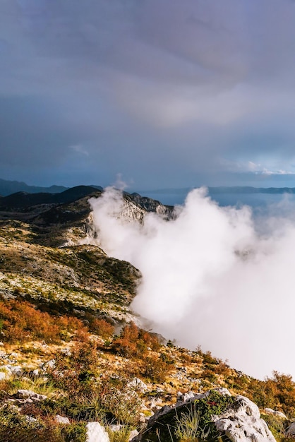 Vista da montanha Biokovo Croácia