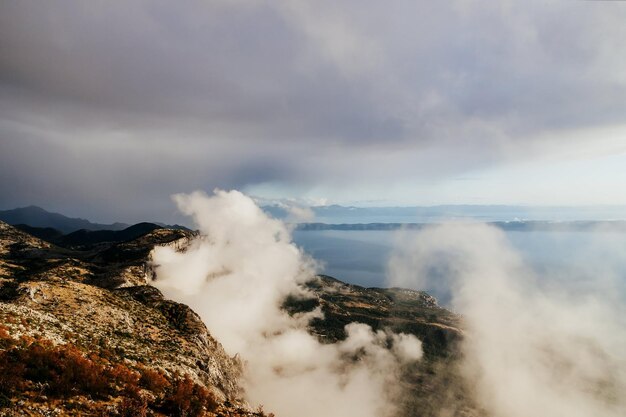 Vista da montanha Biokovo Croácia