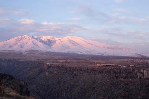 vista da montanha nevada Ara na Armênia