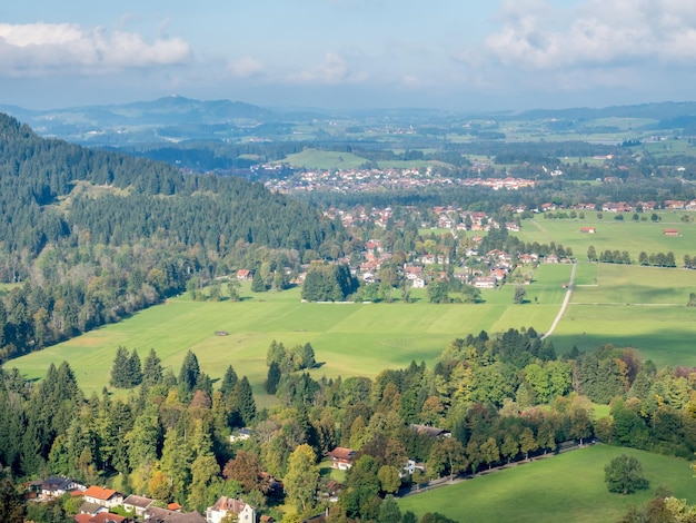 Vista da paisagem na Baviera Alemanha