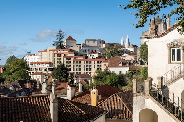 Vista da paisagem urbana da famosa vila de Sintra