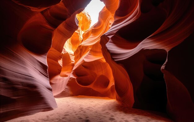 Vista da parte superior do Antelope Canyon Inteligência Artificial Gerativa