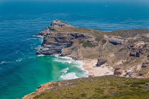 Vista da praia de Diaz perto do cabo da boa esperança na África do Sul