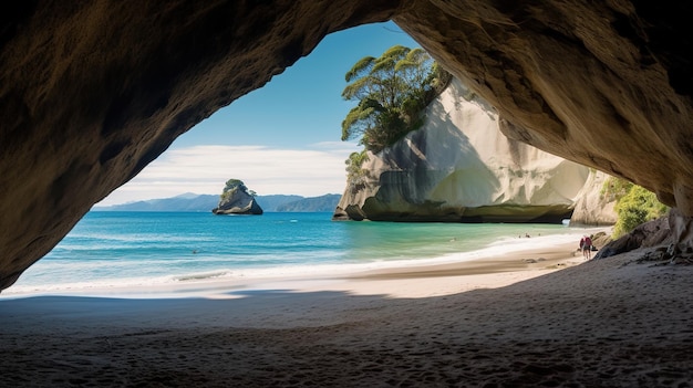 Foto vista da praia desde a entrada até a baía da fartura.