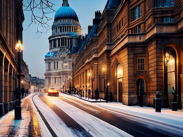 Vista da rua da cidade de Londres