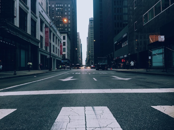 Foto vista da rua da cidade