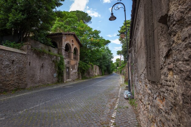 Vista da rua San Sebastiano vazia