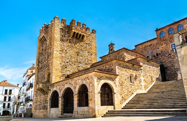 Vista da torre do bujaco em caceres espanha