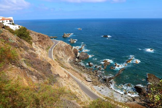 Vista da vila de Almaciga, Tenerife, Espanha