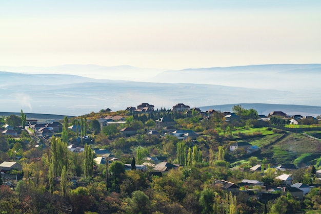 Vista da vila no sopé