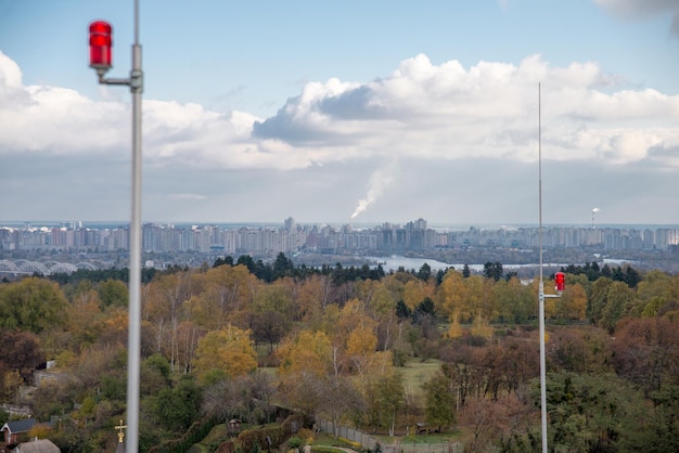 Vista das alturas de Kyiv