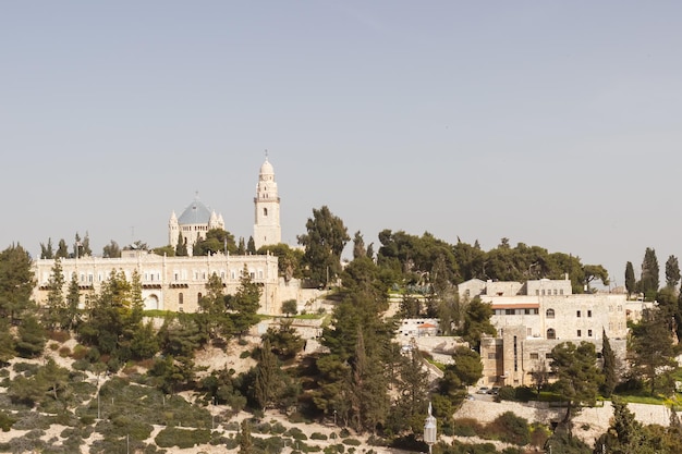 Vista das colinas e cidade de israel