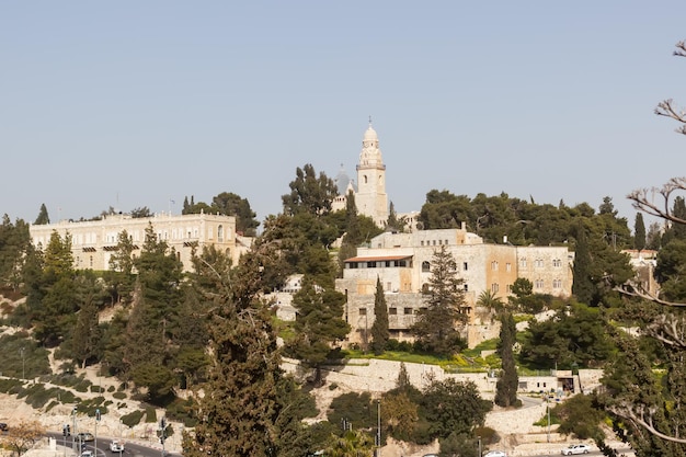 Vista das colinas e cidade de israel