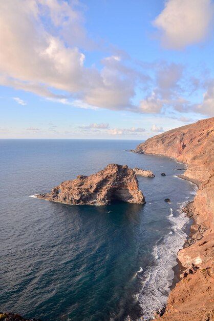 Foto vista das costas oceânicas