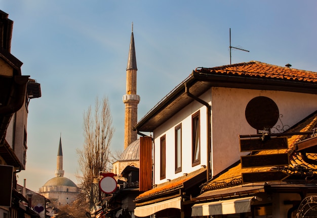 Vista das mesquitas de Sarajevo