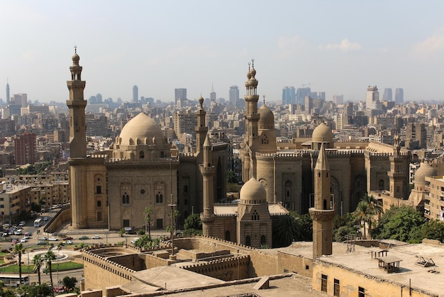 Vista das mesquitas do sultão Hassan e Al-rifai no Cairo - Egito