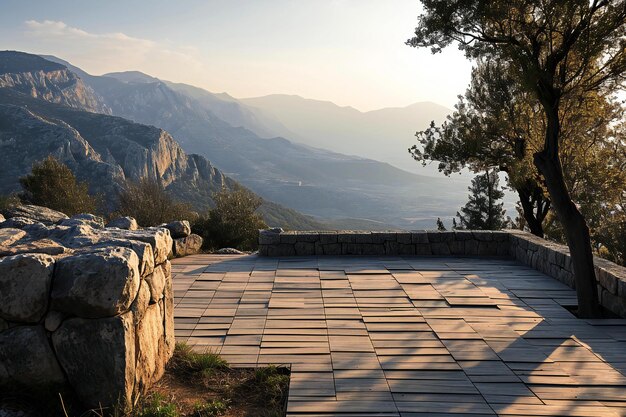 Foto vista das montanhas do topo do monte lovcen montenegro