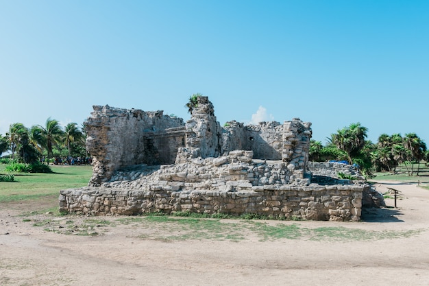 Vista das ruínas maias no México