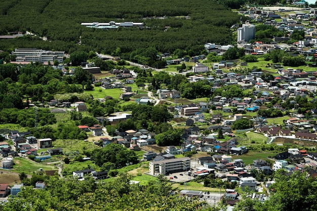 Foto vista de alto ângulo da paisagem da cidade