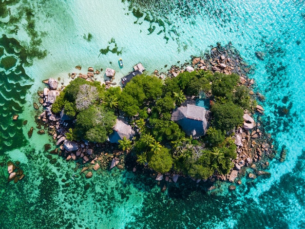 Foto vista de alto ângulo da praia