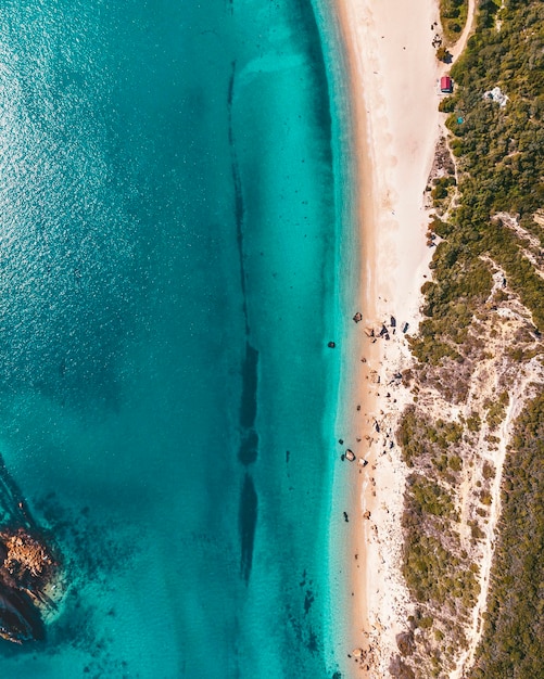 Vista de alto ângulo da praia