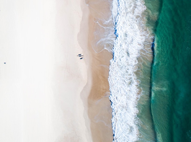Vista de alto ângulo da praia