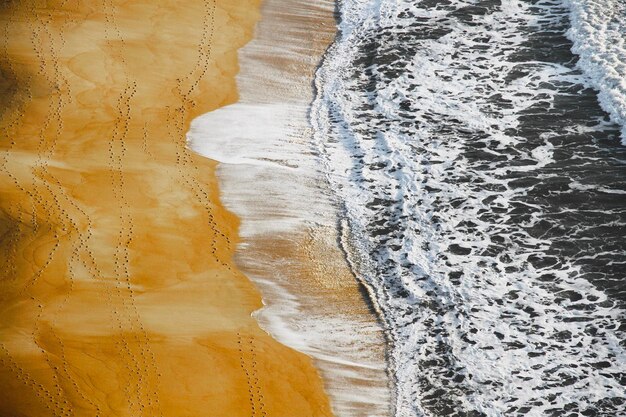 Foto vista de alto ângulo da praia