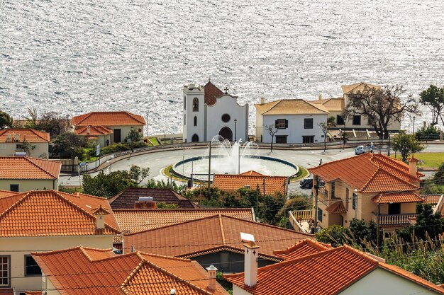 Foto vista de alto ângulo de casas na cidade