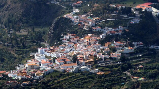 Vista de alto ângulo de casas na cidade