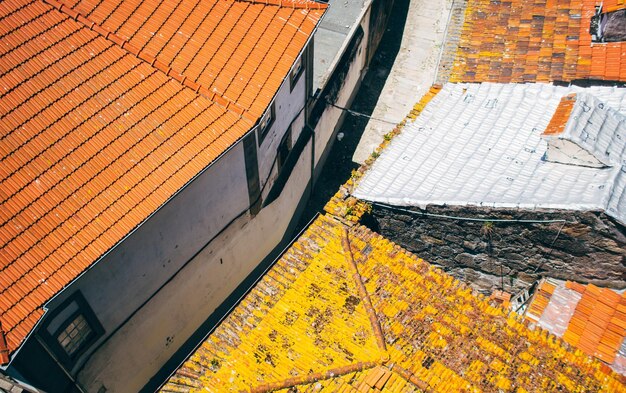 Vista de alto ângulo de casas