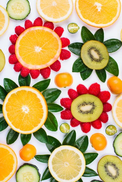 Foto vista de alto ângulo de frutas laranjas