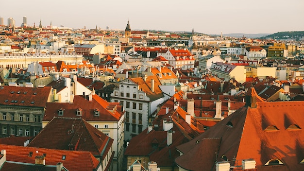 Vista de alto ângulo de Praga