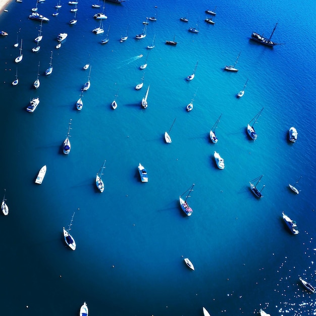 Vista de alto ângulo do céu azul