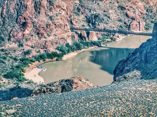 Foto vista de alto ângulo do grand canyon