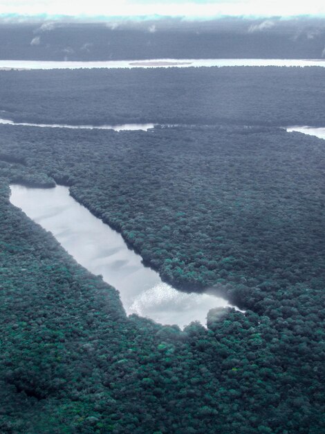 Foto vista de alto ângulo do mar