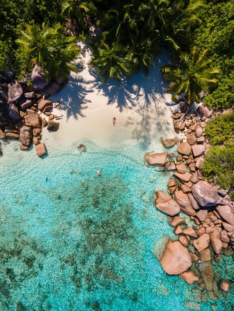 Foto vista de alto ângulo do mar