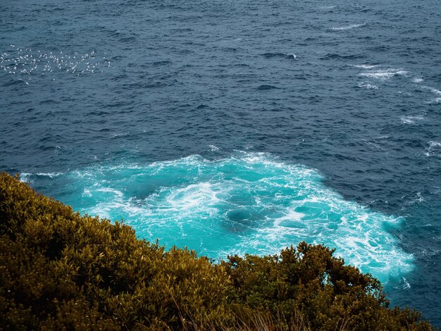 Vista de alto ângulo do mar