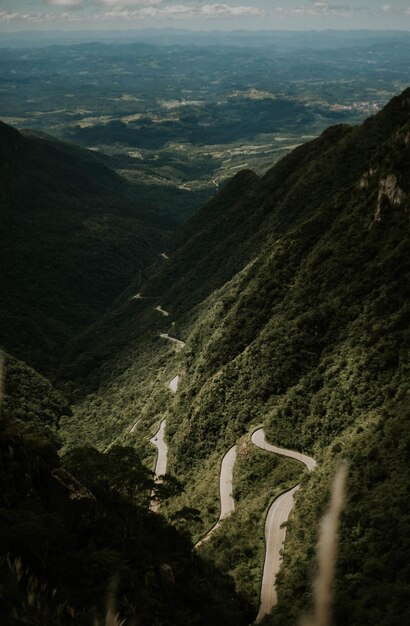 Foto vista de alto ângulo do vale