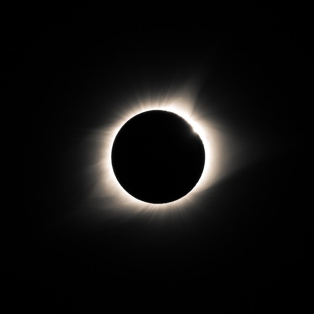 Foto vista de ângulo baixo da silhueta da lua contra o céu à noite