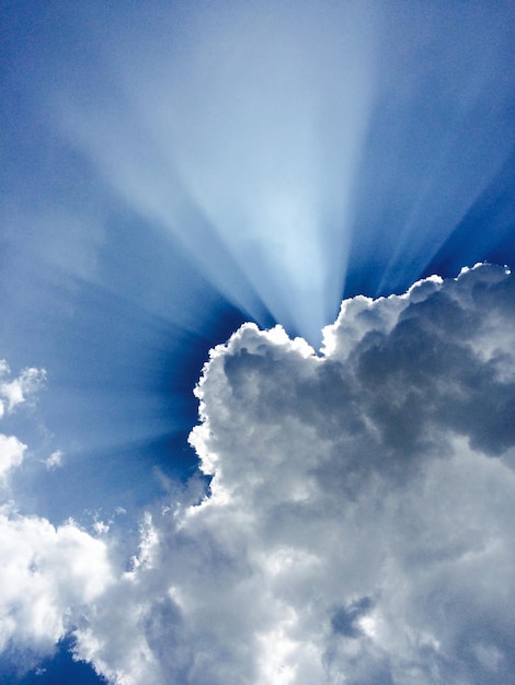 Foto vista de ângulo baixo de céu nublado