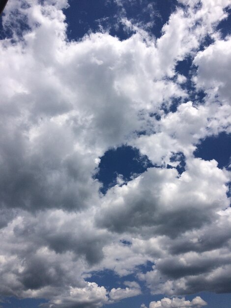 Vista de ângulo baixo de céu nublado