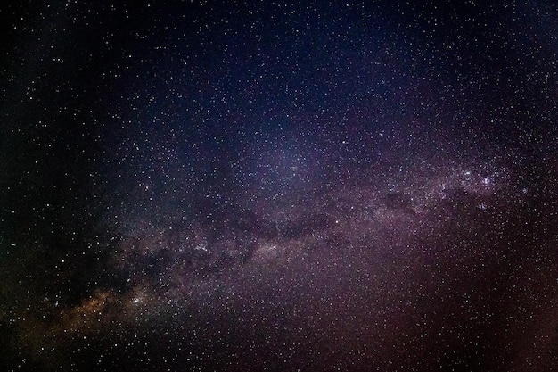 Vista de ângulo baixo de estrelas no céu