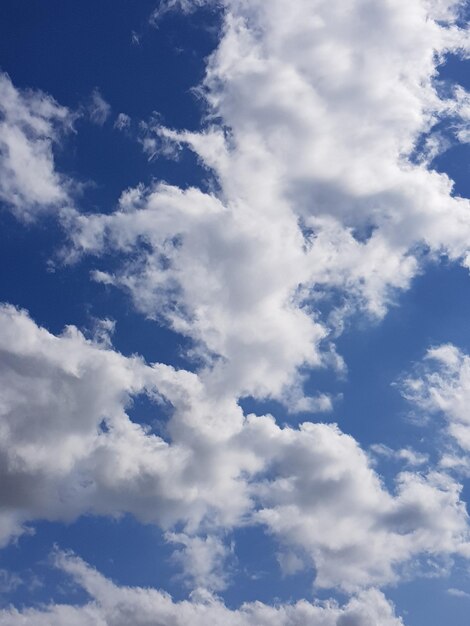 Foto vista de baixo ângulo de nuvens no céu