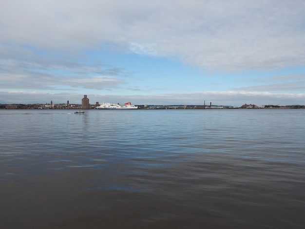 Vista de birkenhead em liverpool