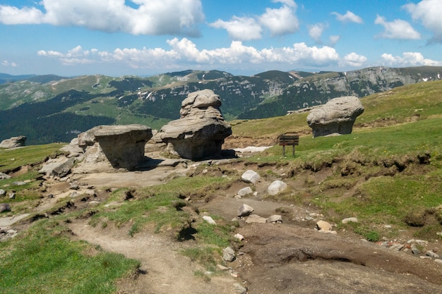 Vista, de, bucegi, montanhas, romania, bucegi, parque nacional