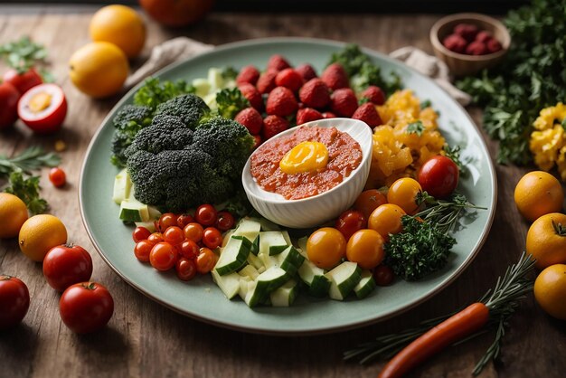 vista de cima de alimentos frescos e especiarias vegetais para cozinhar na mesa branca