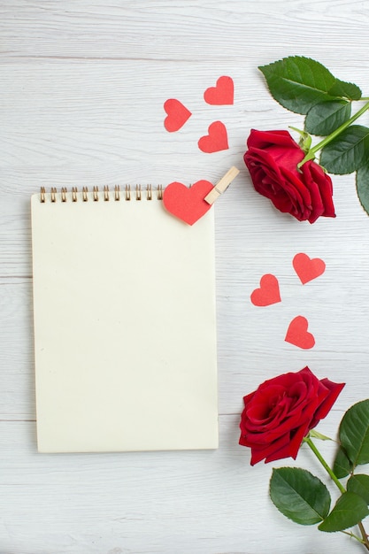 vista de cima rosas vermelhas para dia dos namorados no fundo branco sentimento amor paixão amante casamento coração casal férias