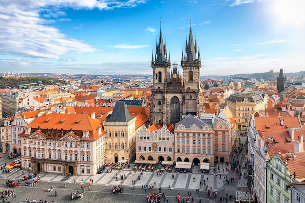 Vista de edifícios na cidade