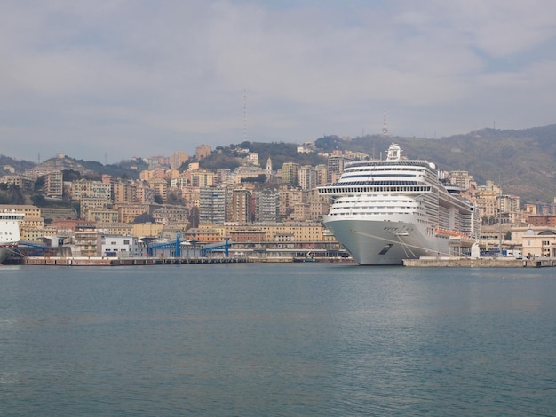 Vista de génova itália do mar