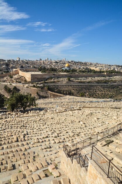 Vista de jerusalém do monte das oliveiras